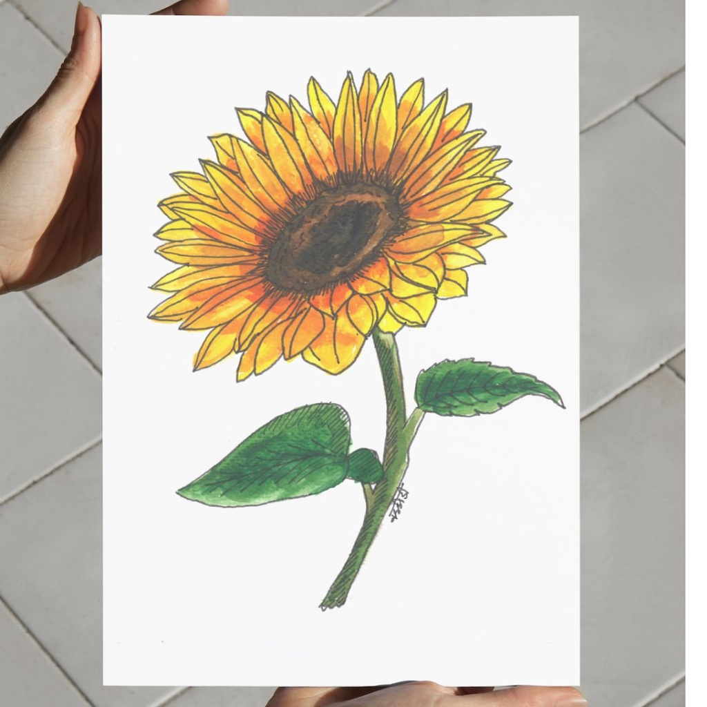 Radiant Sunflower | A4 Wall Poster