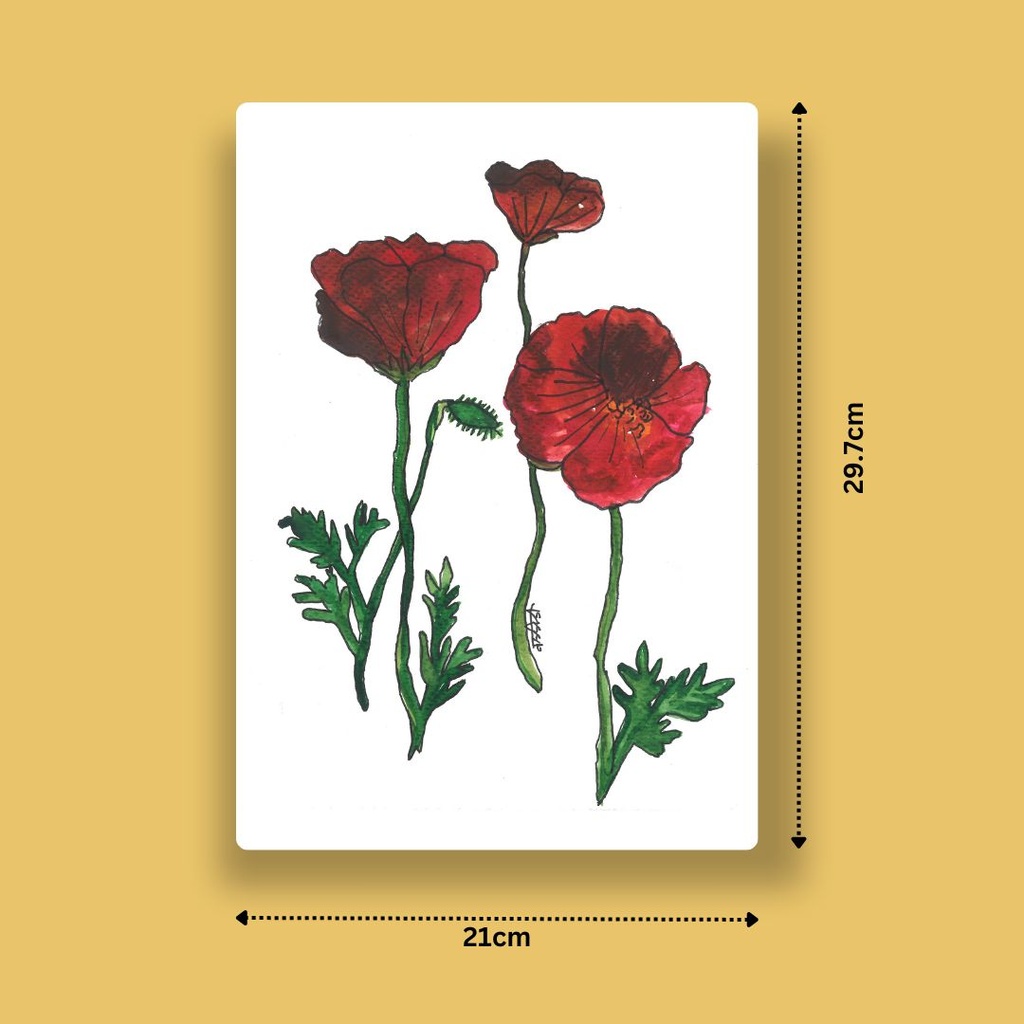 Red Bloom | A4 Wall Poster