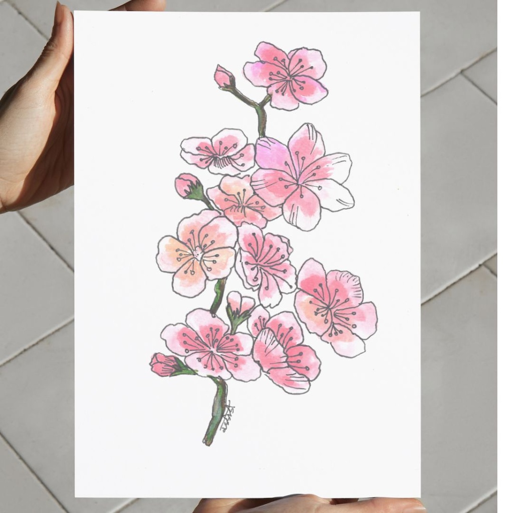 Cherry Blossom Delight | A4 Wall Poster
