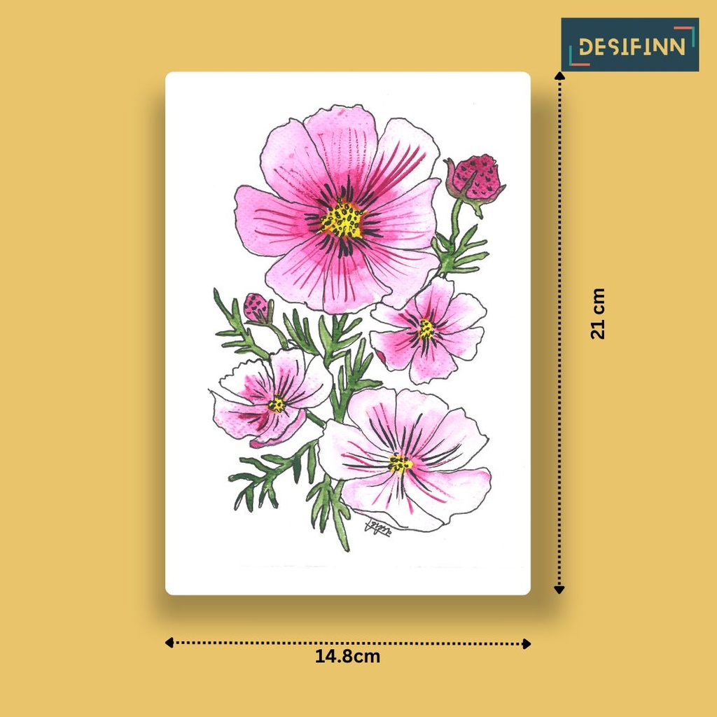 Cosmos-Bipinnatus | A5 Table Poster | Only Print
