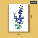 Delphinium-Belladonna | A5 Table Poster | Only Print