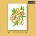 Golden Paeonia | A5 Table Poster | Only Print