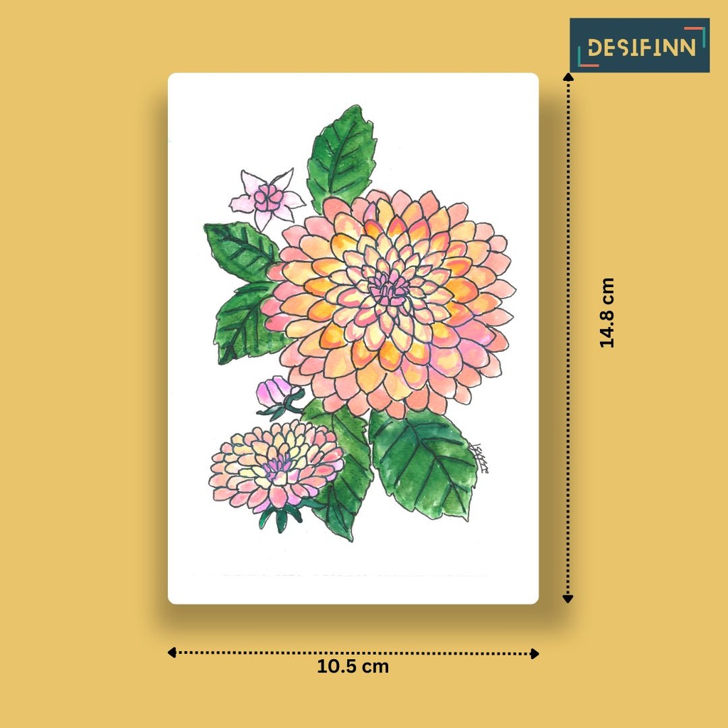 Dahlia | A6 Card | Only Print