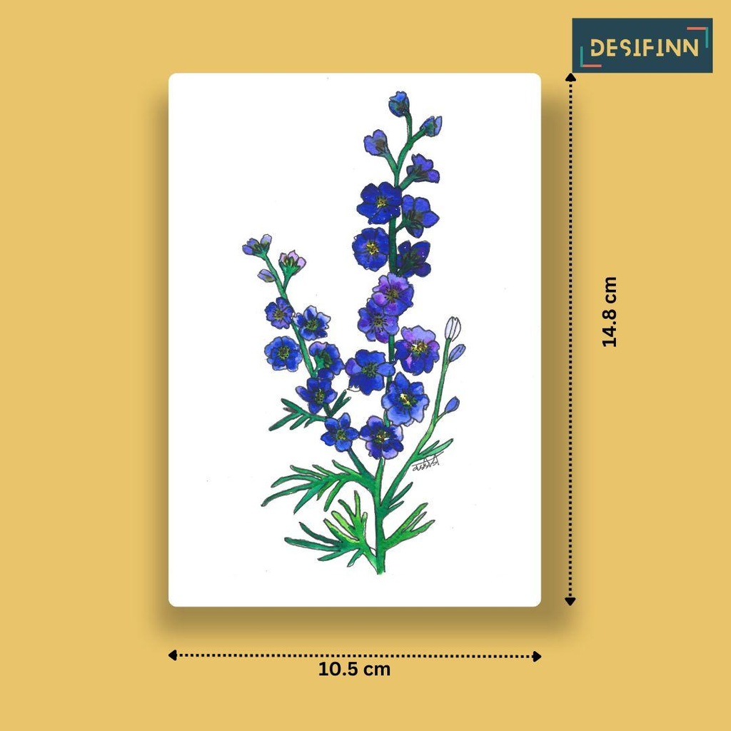 Delphinium Belladonna | A6 Card | Only Print