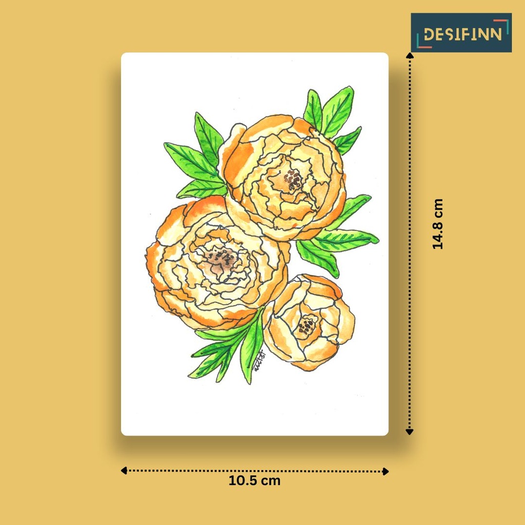 Paeonnia Officinalis | A6 Card | Only Print