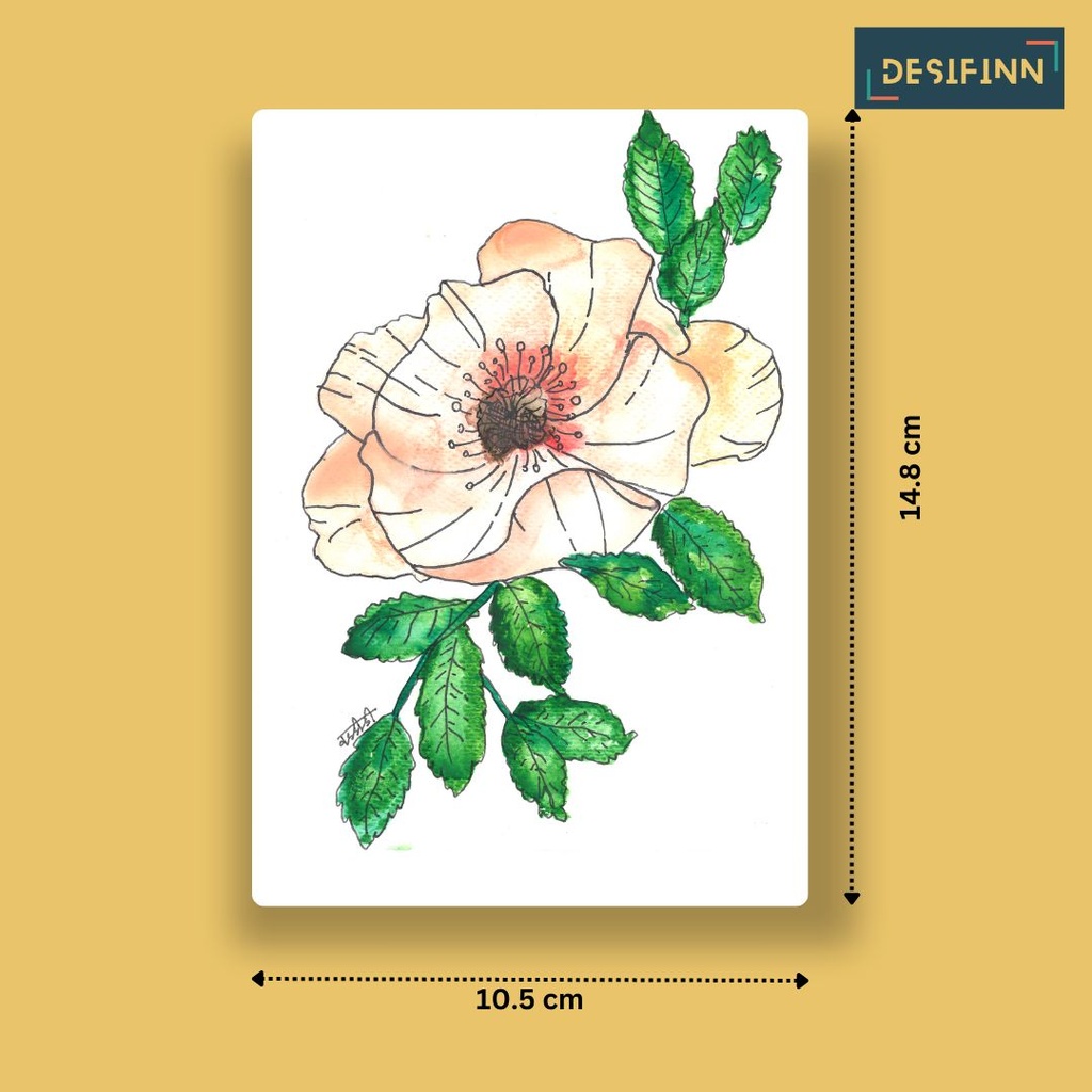 Orange Mandaram | A6 Card | Only Print