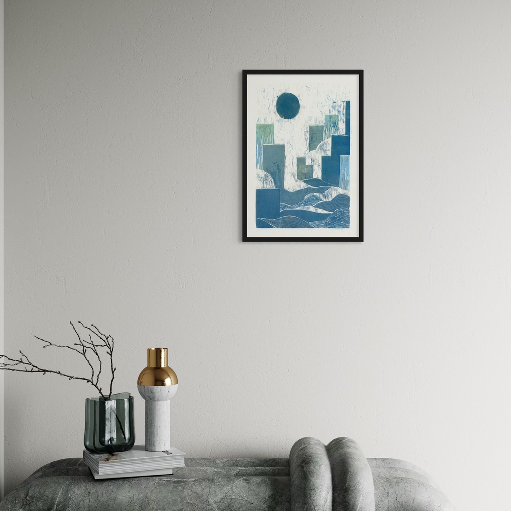 Blueprints of Tomorrow’s City - A | 65 cm x 45 cm x 0.01 cm | Original Art on Japanese Art Paper