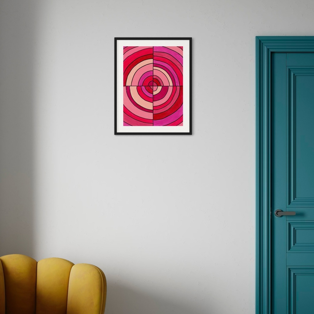 Scarlet Ripples: Waves of Passion and Energy | 60 cm x 45 cm x 0.1 cm | Original Art on Rolled Canvas