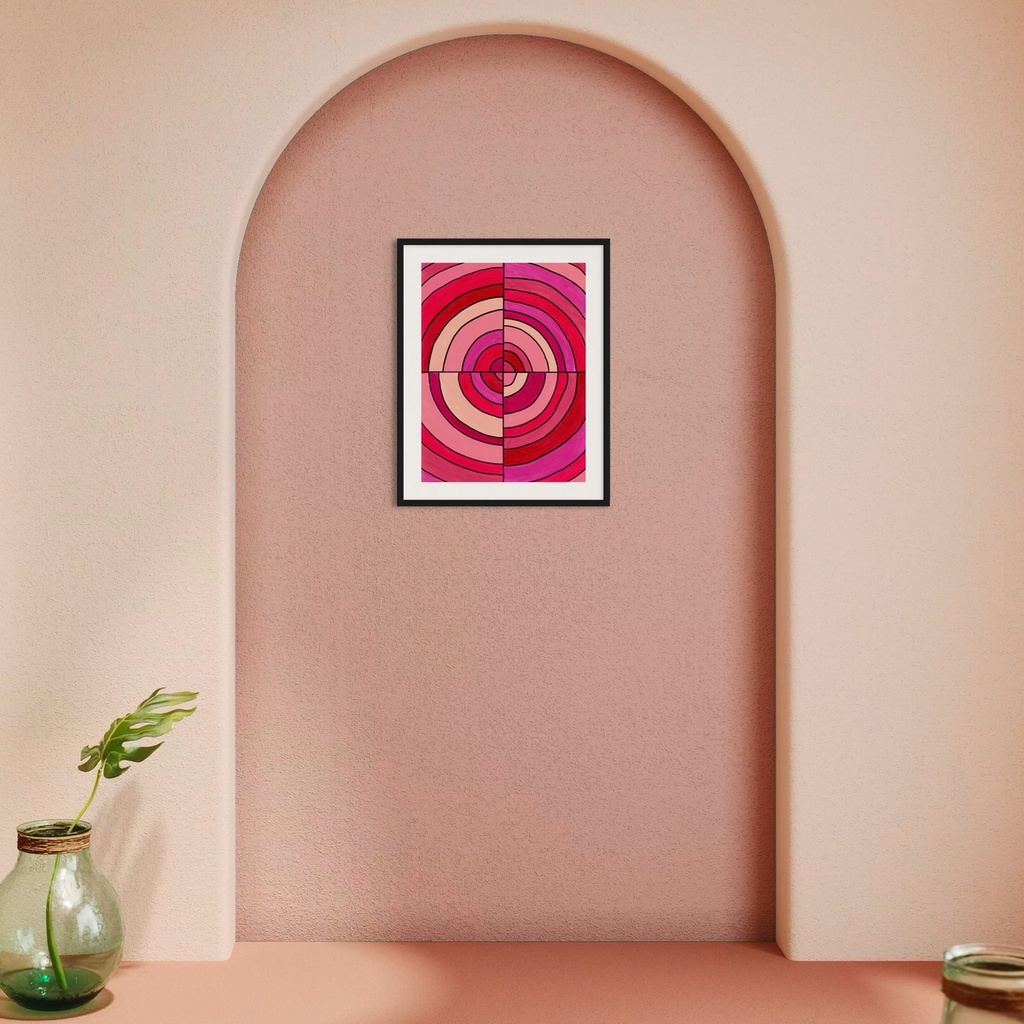 Scarlet Ripples: Waves of Passion and Energy | 60 cm x 45 cm x 0.1 cm | Original Art on Rolled Canvas