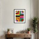 Chromatic Corners: Where Colors Find Balance | 60 cm x 45 cm x 0.1 cm | Original Art on Rolled Canvas