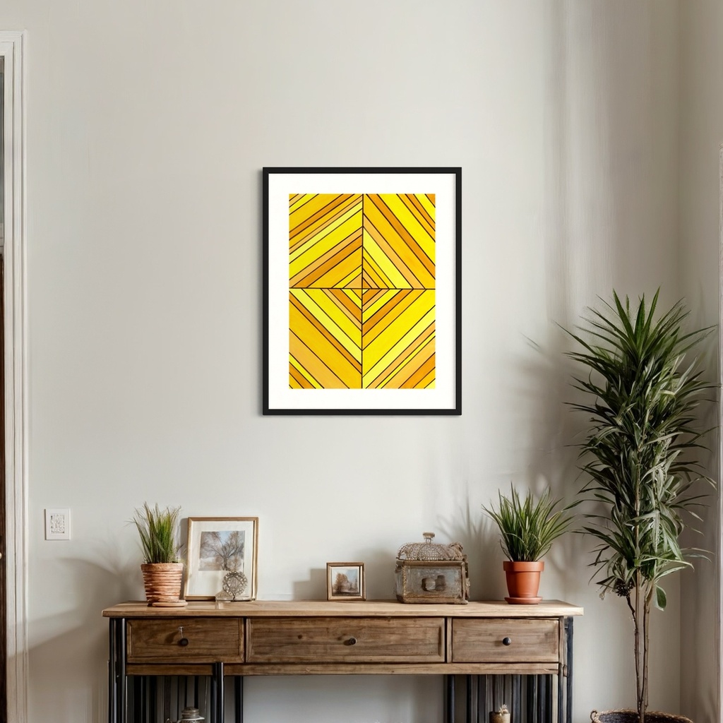 Golden illusions to Stillness | 60 cm x 45 cm x 0.1 cm | Original Art on Rolled Canvas