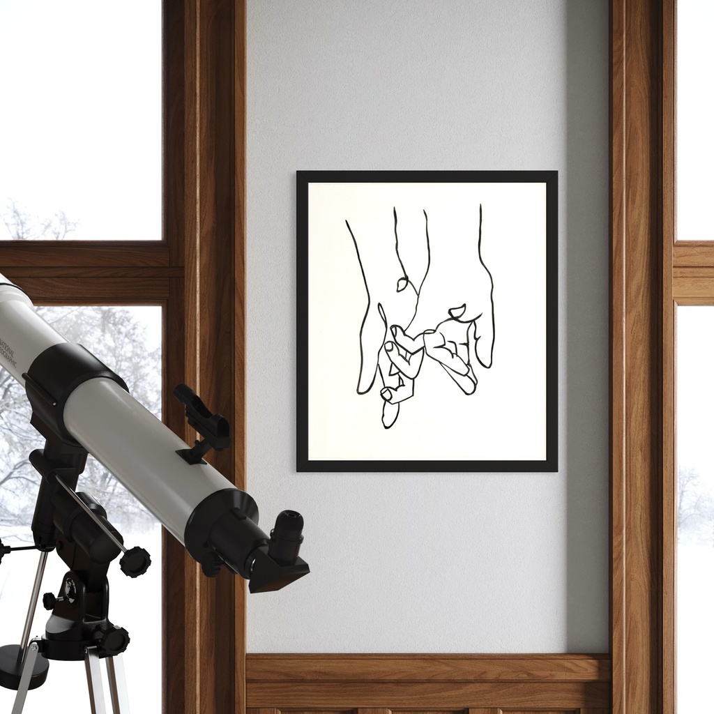 Fingers Interlocked, Hearts Connected | 70 cm x 60 cm x 0.1 cm | Original Art on Rolled Canvas