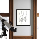 Fingers Interlocked, Hearts Connected | 70 cm x 60 cm x 0.1 cm | Original Art on Rolled Canvas