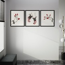 Bhaavamudrasya bhaktivirbhavati | 70 cm x 60 cm x 0.1 cm | Set of 3 Original Arts on Rolled Canvas