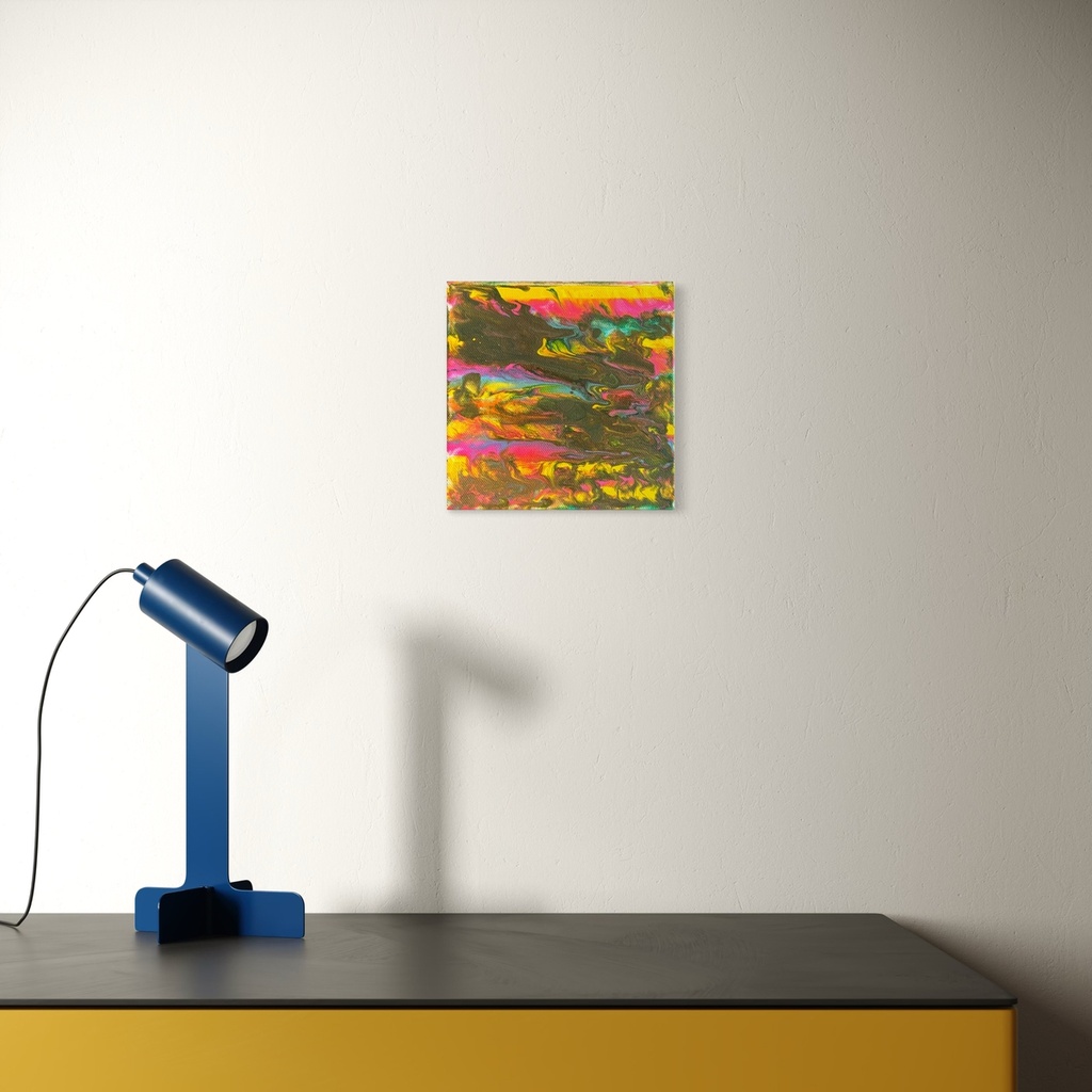 Alchemy of Light and Chaos | 15 cm x 15 cm x 4 cm | Original Art on Stretched Canvas