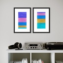 Parallel Shades in Motion | 15 cm x 30 cm x 0.1 cm | Set. of 2 Original Arts on Rolled canvas