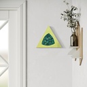 Geometric Emerald Serenity | 35 cm x 40 cm x 2 cm | Original Art on Stretched Canvas