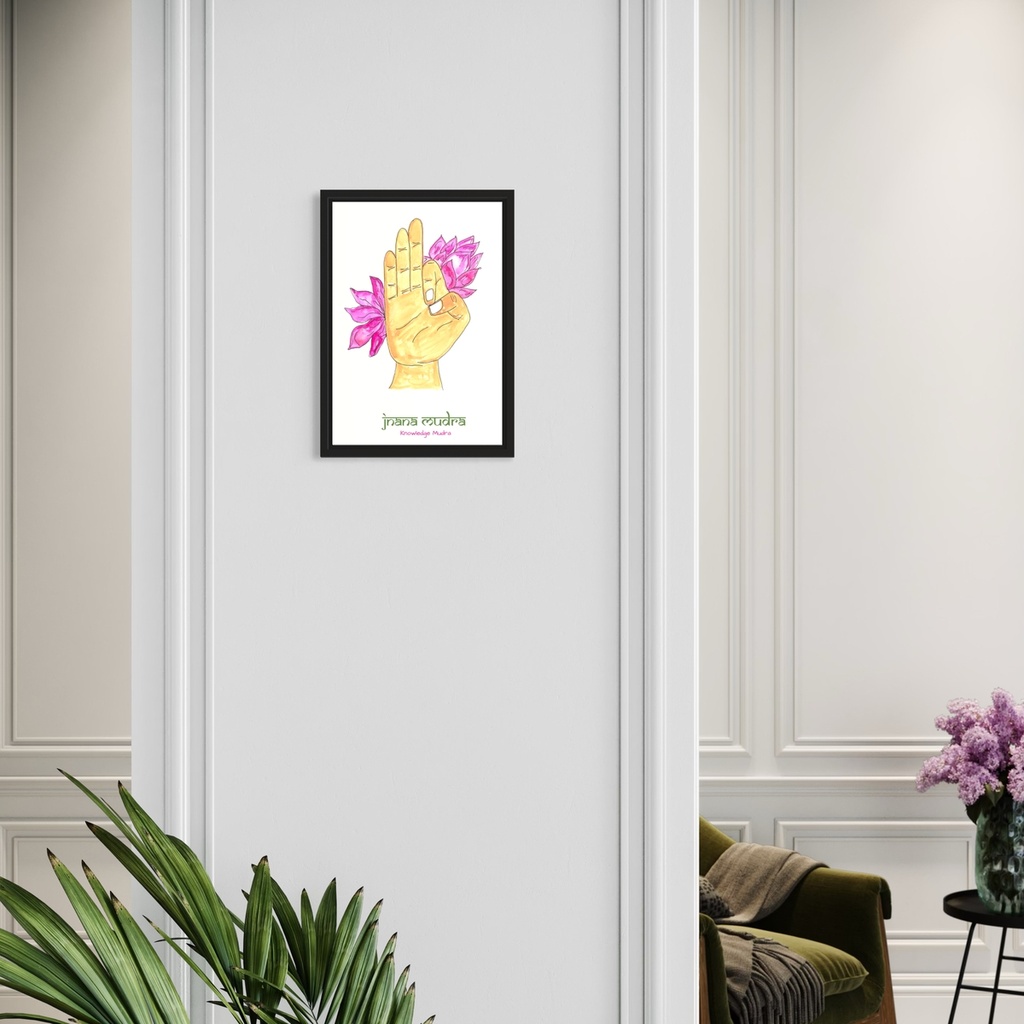 Yoga Mudra - Gyan Mudra | 30 cm x 21 cm x 0.1 cm | A4 Wallposter on HQ Art Paper