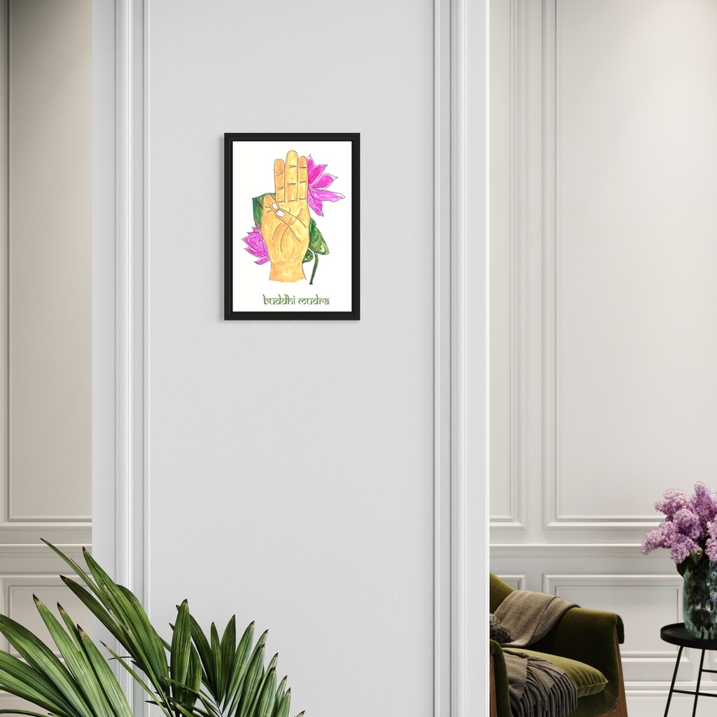 Yoga Mudra - Budhi Mudra | 30 cm x 21 cm x 0.1 cm | A4 Wallposter on HQ Art Paper