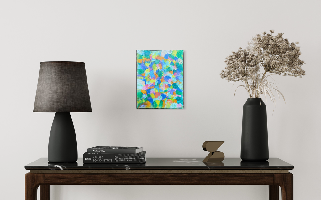 Colors Flow as Noon Glows - A | 29.7 cm x 21 cm x 2 cm | Original Art on Stretched Canvas