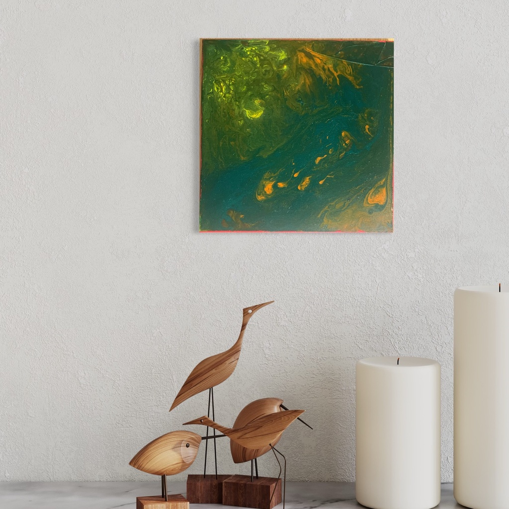 Mystic Depths of Serenity | 30 cm x 30 cm x 2 cm | Original Art on Stretched Canvas