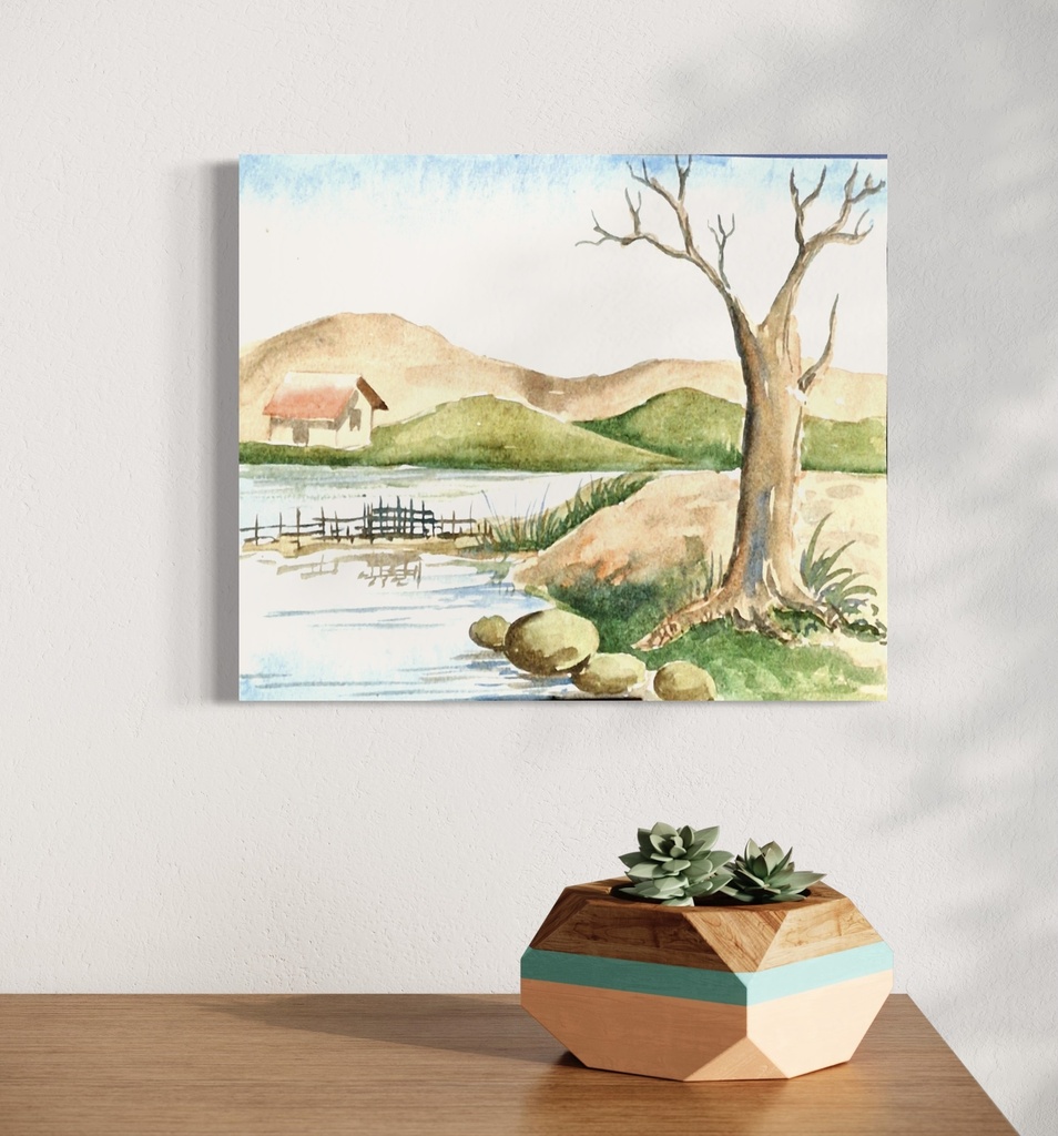 Mysterious Hut | 30 cm x 20 cm x 2 cm | Original Art on Watercolor Paper