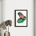 Peppy Petals - Nelumbonaceae - A4 Size WallPoster  | 29.7 cm x 21 cm x 0.1 cm | Print on High Quality 300GSM Paper