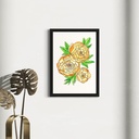 Peppy Petals - Paeonnia-Officinalis - A4 Size WallPoster  | 29.7 cm x 21 cm x 0.1 cm | Print on High Quality 300GSM Paper