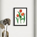 Peppy Petals - Tulipa - A4 Size WallPoster  | 29.7 cm x 21 cm x 0.1 cm | Print on High Quality 300GSM Paper
