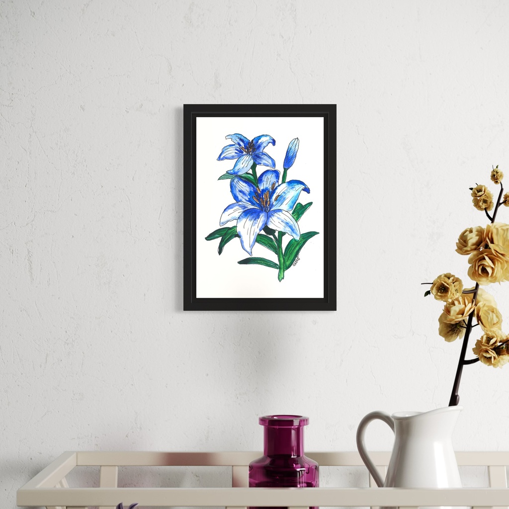 Peppy Petals - Lilium - A5 Size TablePoster | 21 cm x 14.8 cm x 0.1 cm | Print on High Quality 300GSM Paper