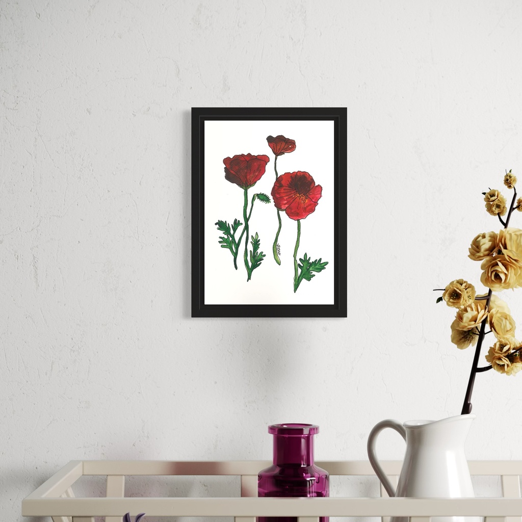 Peppy Petals - Papaver - A5 Size TablePoster | 21 cm x 14.8 cm x 0.1 cm | Print on High Quality 300GSM Paper