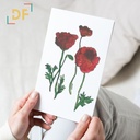 Peppy Petals - Papaver - A6 Card | 14.8 cm x 10.5 cm x 0.1 cm | Print on High Quality 300GSM Paper