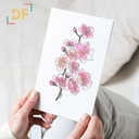 Peppy Petals - Prunus-Serrulata - A6 Card | 14.8 cm x 10.5 cm x 0.1 cm | Print on High Quality 300GSM Paper