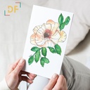 Peppy Petals - Rosa-Rugosa - A6 Card | 14.8 cm x 10.5 cm x 0.1 cm | Print on High Quality 300GSM Paper