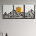 Undulating Peaks and Glow | 60 cm x 45 cm x 0.5 cm | A set of 3 Original Arts on Rolled Canvas