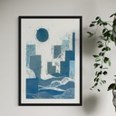 Blueprints of Tomorrow’s City - A | 65 cm x 45 cm x 0.1 cm | Original Art on Japanese Art Paper
