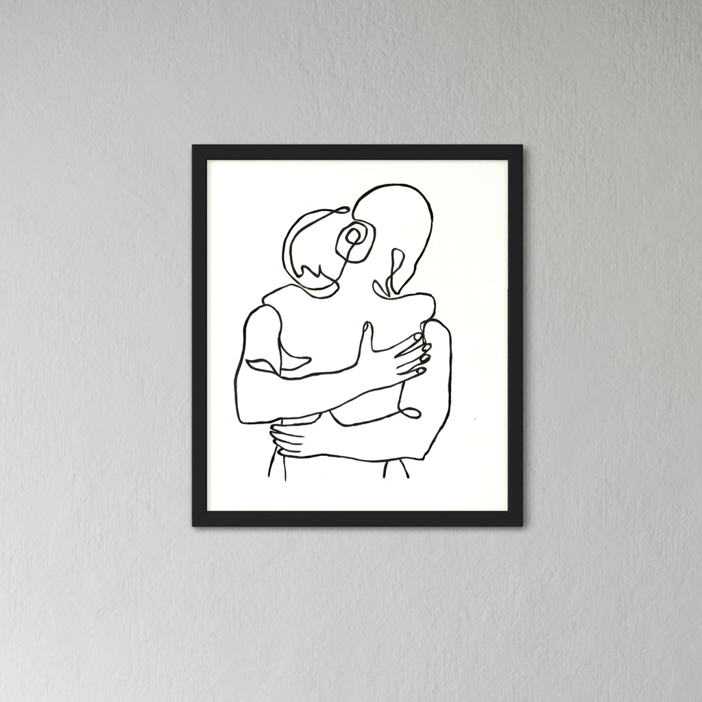 A Hug That Speaks Forever | 70 cm x 60 cm x 0.1 cm | Original Art on Rolled Canvas