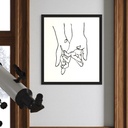 Fingers Interlocked, Hearts Connected | 70 cm x 60 cm x 0.1 cm | Original Art on Rolled Canvas