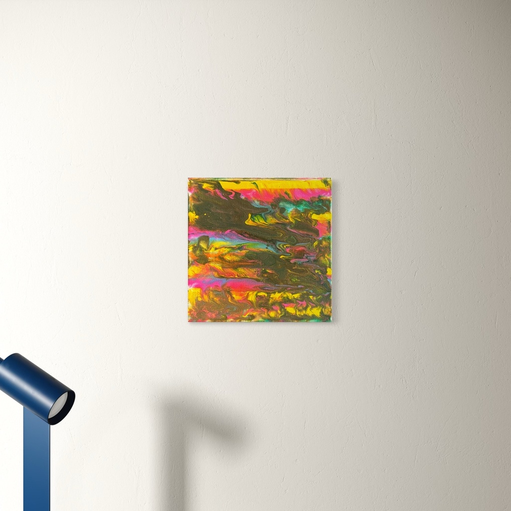 Alchemy of Light and Chaos | 15 cm x 15 cm x 4 cm | Original Art on Stretched Canvas