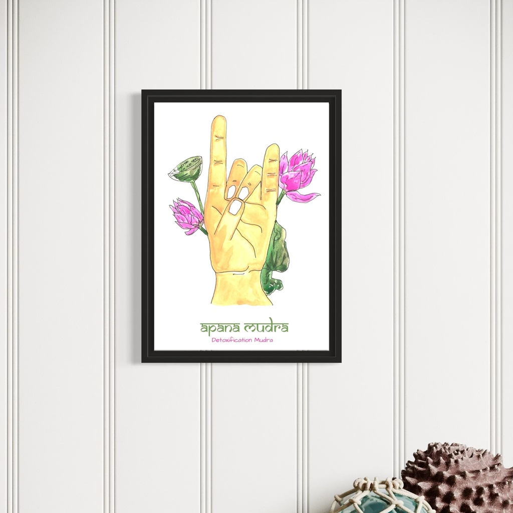 Yoga Mudra - Apana Mudra | 21 cm x 14.8 cm x 0.1 cm | A5 Table poster on HQ Art Paper