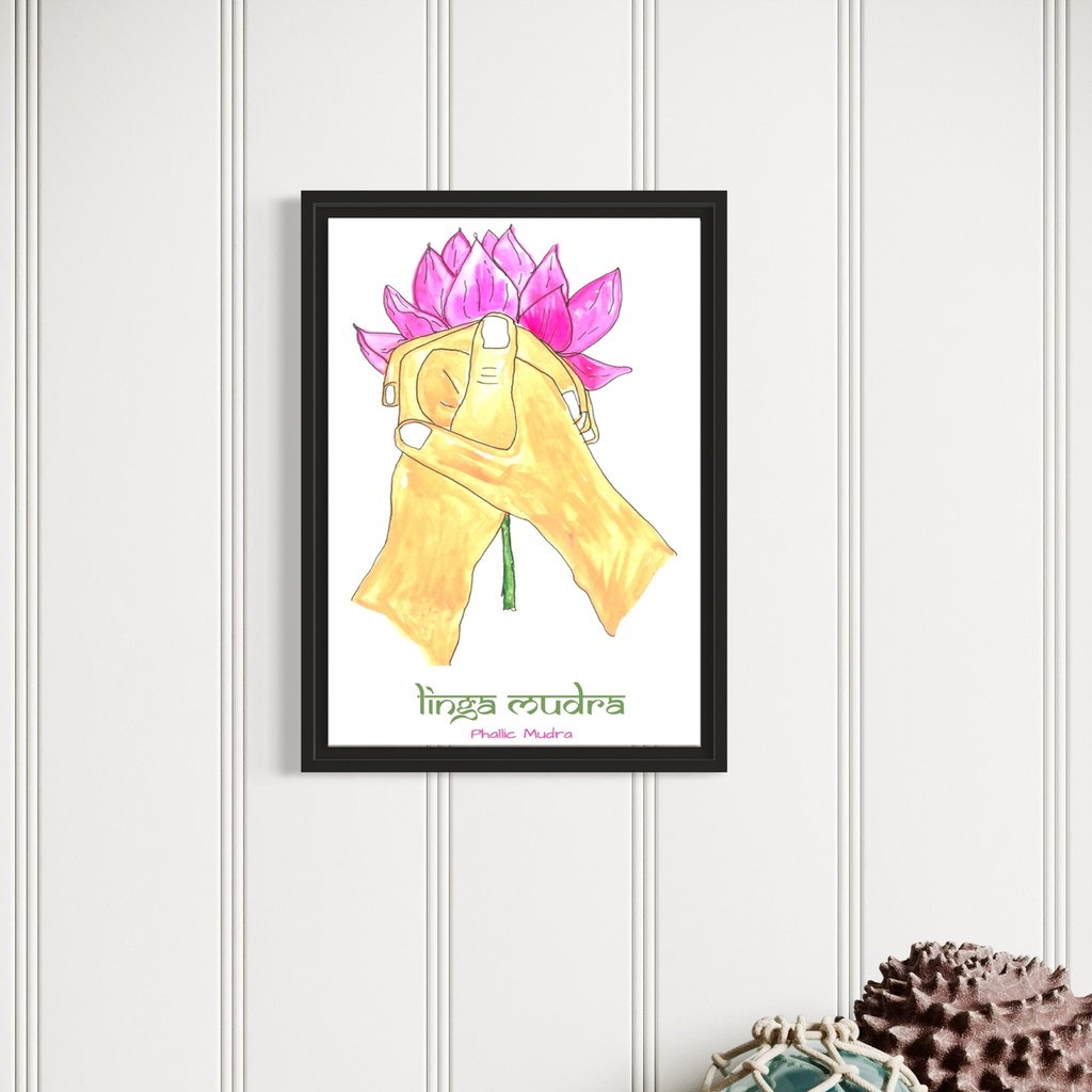 Yoga Mudra - Linga Mudra | 21 cm x 14.8 cm x 0.1 cm | A5 Table poster on HQ Art Paper