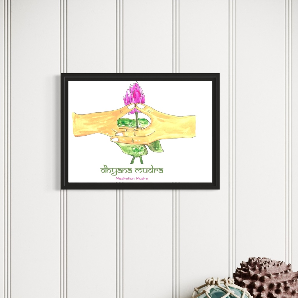 Yoga Mudra - Dhyana Mudra | 21 cm x 14.8 cm x 0.1 cm | A5 Table poster on HQ Art Paper