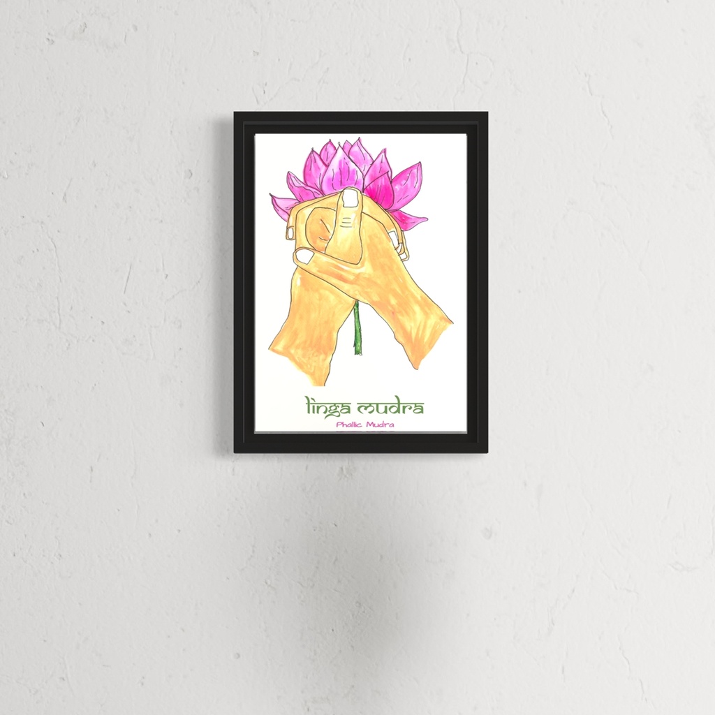 Yoga Mudra - Linga Mudra | 14.8 cm x 10.5 cm x 0.1 cm | A6 Print on HQ Art Paper