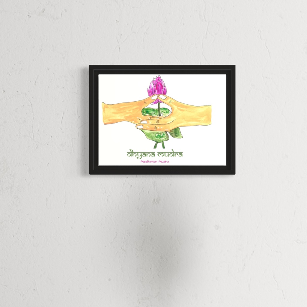 Yoga Mudra - Dhyana Mudra | 14.8 cm x 10.5 cm x 0.1 cm | A6 Print on HQ Art Paper