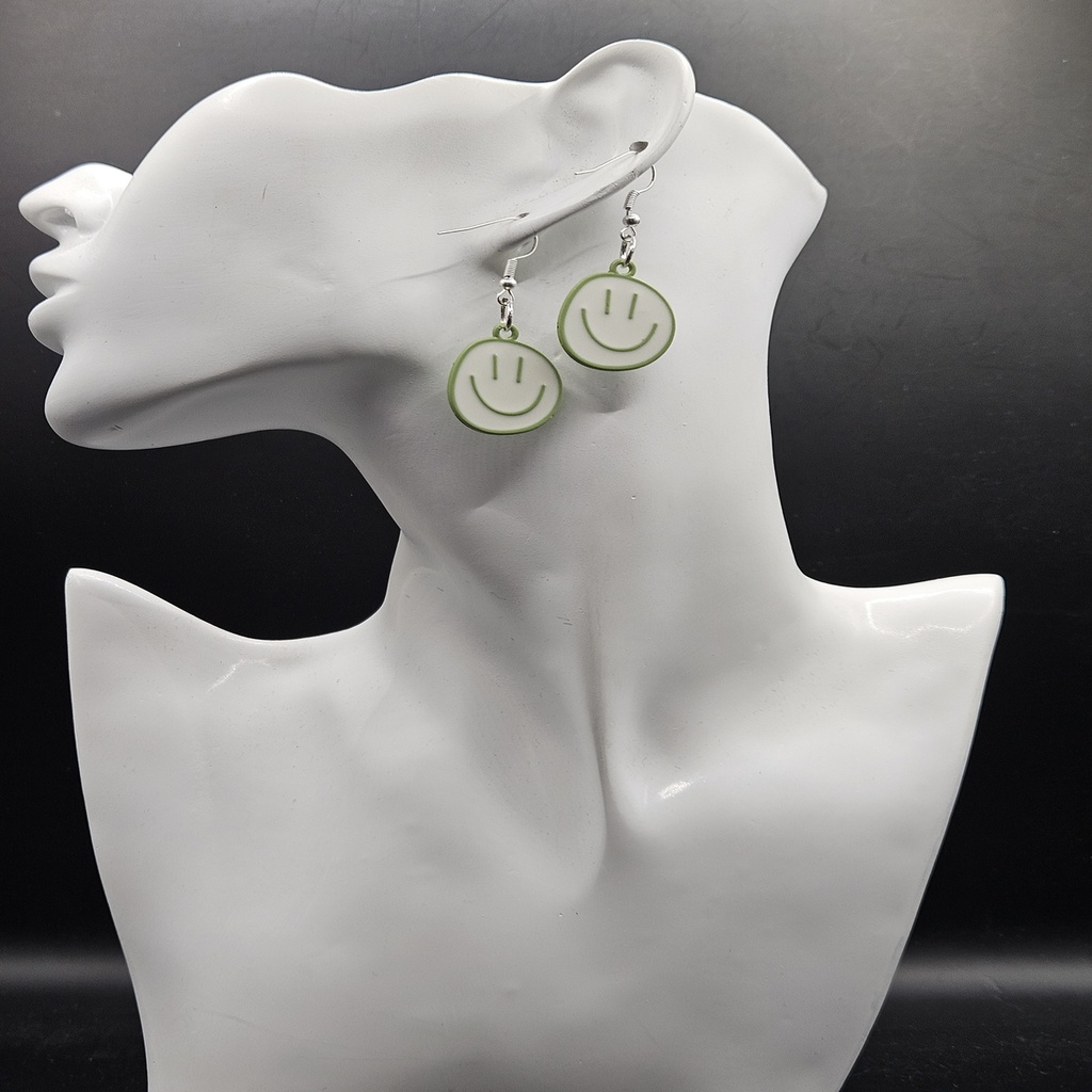 Green Glow Smiley Earrings | Smiley Earrings | Women's Earrings