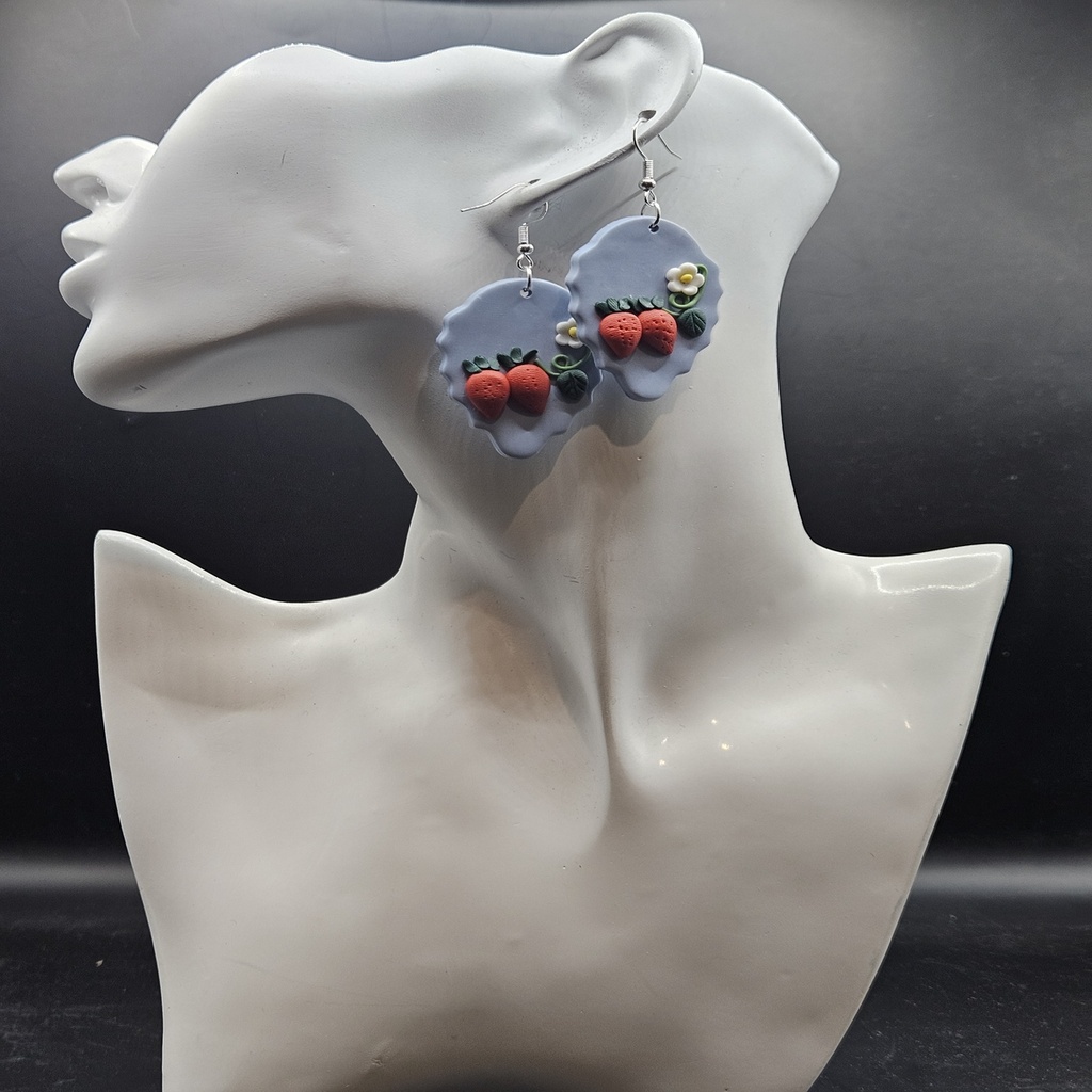 Berrybloom |  Polymer Clay | Handmade | Women's Earrings

