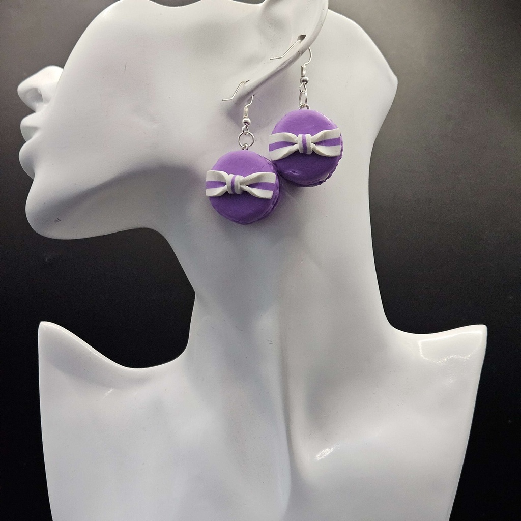 LavenderMacaron | Polymerclay | Handmade | Women's Earrings