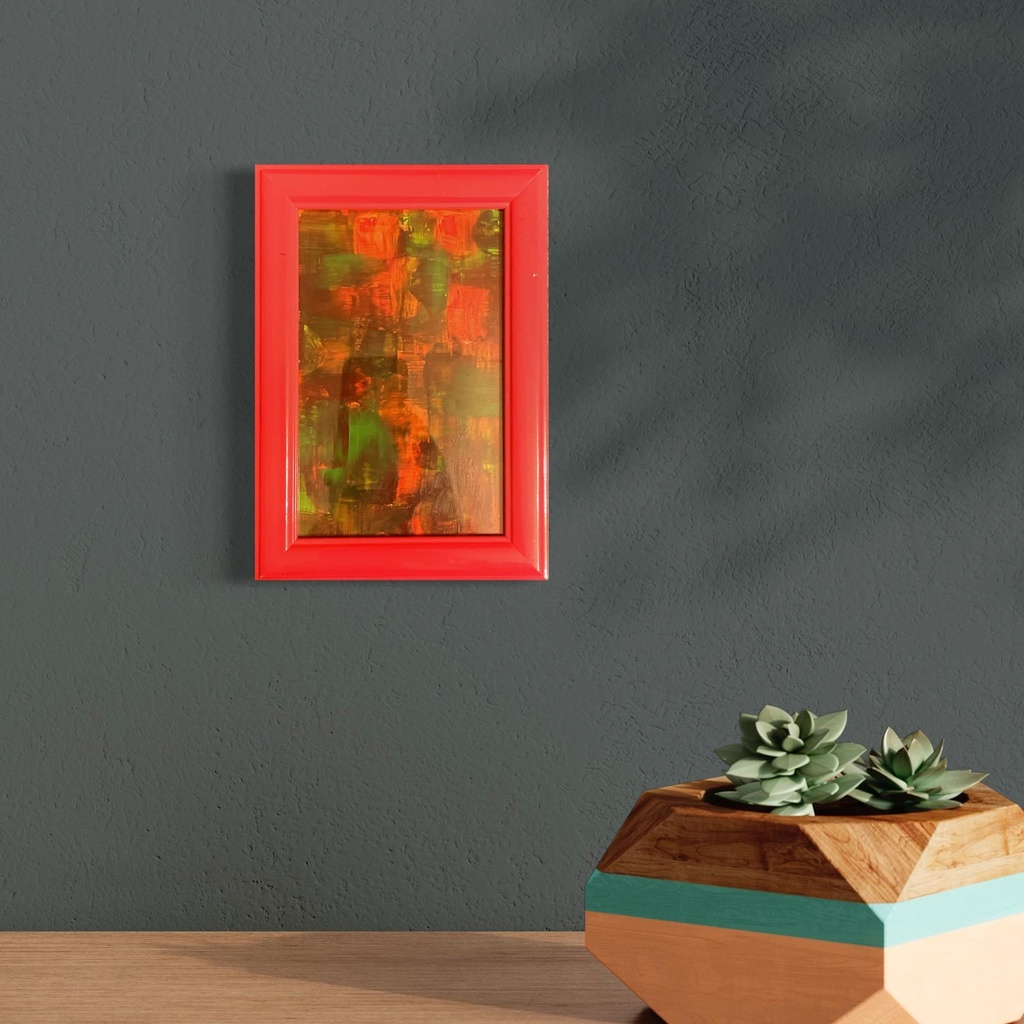 Echoes of Fiery Skies | 10 cm x 10 cm x 1 cm | Original Art on 300 Gsm Card