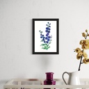 Peppy Petals - Delphinium-Belladonna - A5 Size TablePoster | 21 cm x 14.8 cm x 0.1 cm | Print on High Quality 300GSM Paper