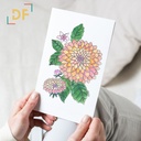 Peppy Petals - Dahlia - A6 Card | 14.8 cm x 10.5 cm x 0.1 cm | Print on High Quality 300GSM Paper